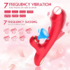Jack Girl Using Rotating Sexy Red Pink Female Long Lifetime Battery G Spot Extra Large Crystal Rabbit Vibrator