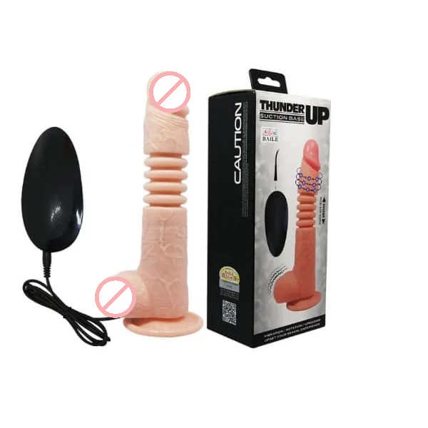 Thunder Up Powerful Vibration Thrusting And Rotating Dildo