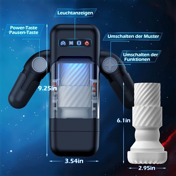 3-in-1 Electric Masturbator with 10 Telescopic Functions 1