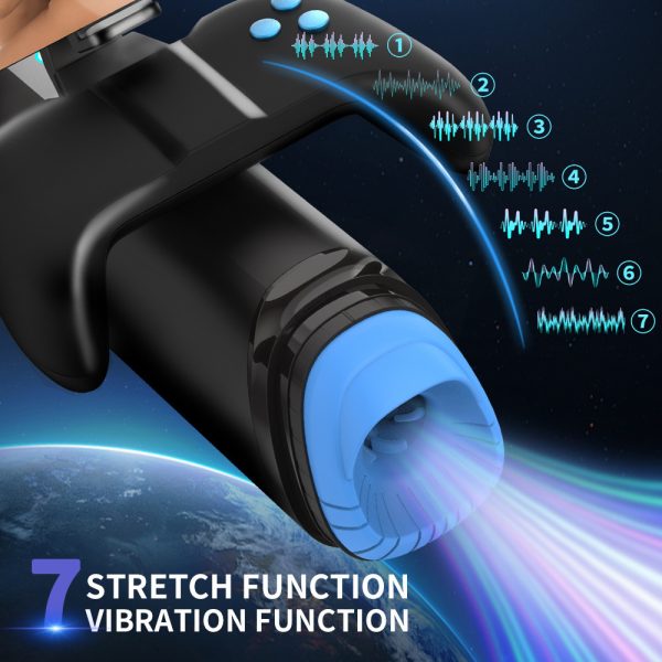 Electric 7 Frequency Telescope + Vibration Masturbator 1b