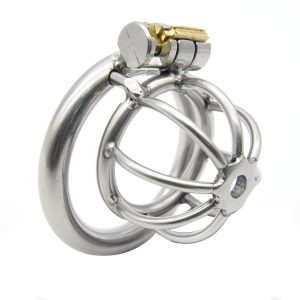 Maxbell Male Chastity Device Stainless Steel Chastity Cage Lock Muscle Training 45mm