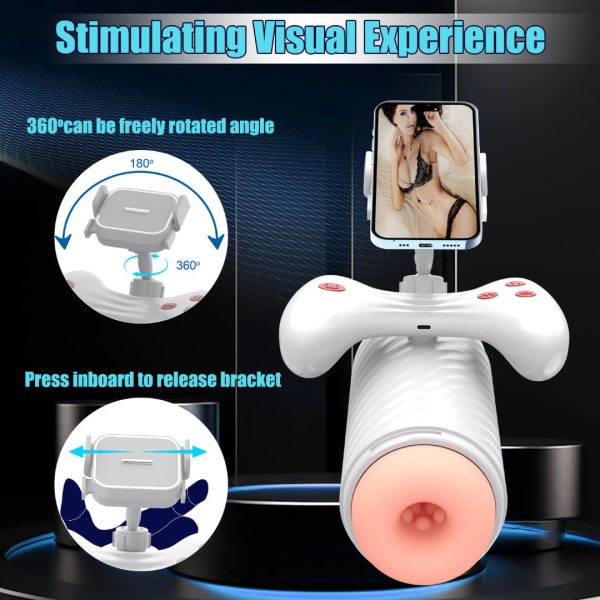 White Latex Cup Vagina and Pubic Machine For Men