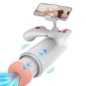 White Latex Cup Vagina and Pubic Machine For Men