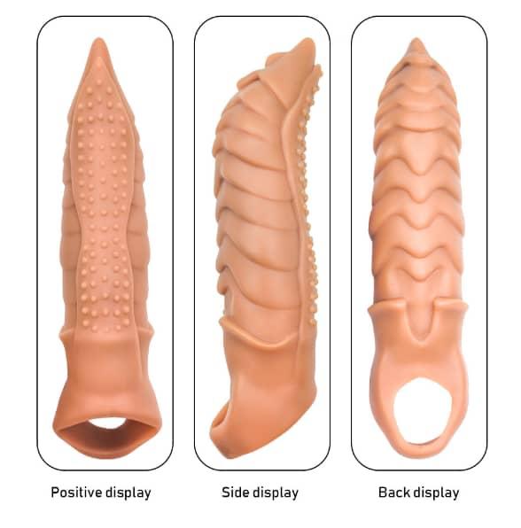 8 Inches Choco Monster Silicone Penis Sleeve