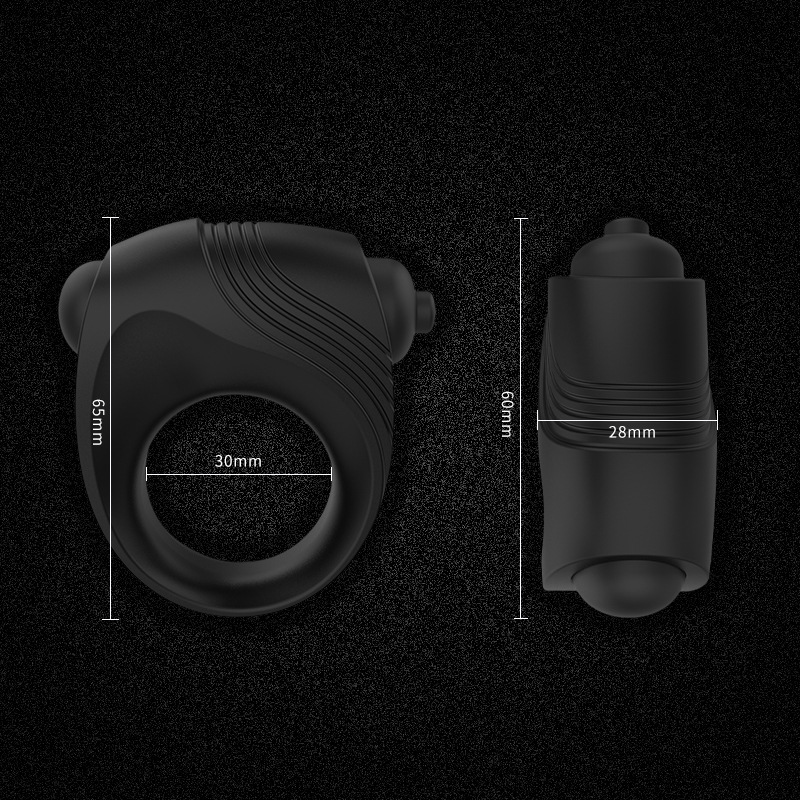 Torque Silicone Vibrator Ring Massager Enhanced Sensation Ring