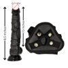 10 Inches Black Solid Hulk Realistic Silicone Dildo With Strap On 1