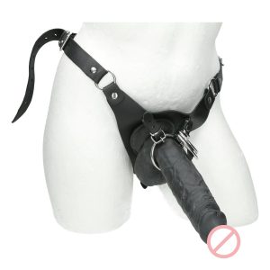 10 Inches Black Solid Hulk Realistic Silicone Dildo With Strap On 1