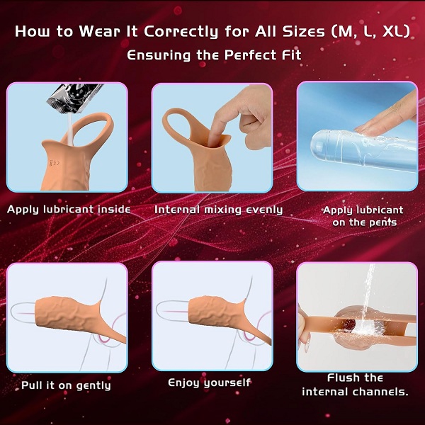 2 In 1 Cock Ring Cum Penis Sleeve For Men