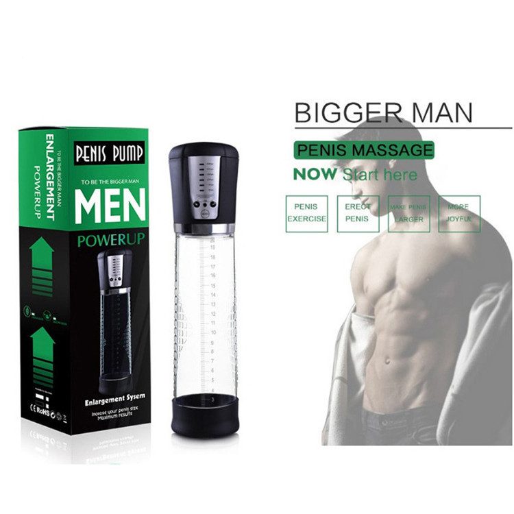Power UP Vacuum Cylinder Electric Enlargement Penis Pump USB Rechargeable 1