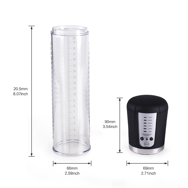 Power UP Vacuum Cylinder Electric Enlargement Penis Pump USB Rechargeable 1