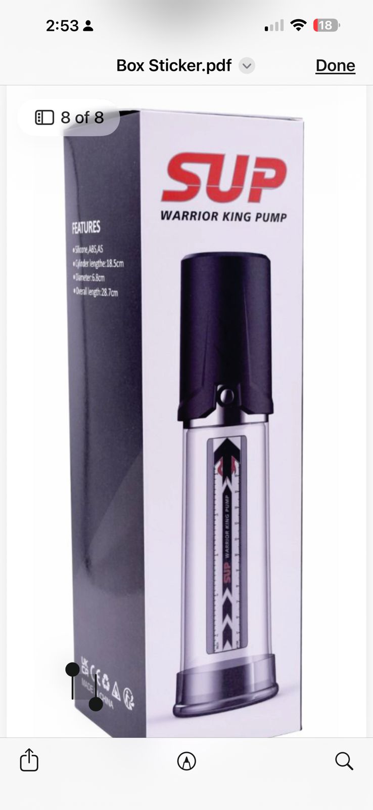 Sup Warrior King Auto Vacuum Penis Enlargement Pump