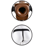 6.5 Inch Realistic Vibrating Hollow Strap On Dildo