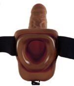 6.5 Inch Realistic Vibrating Hollow Strap On Dildo