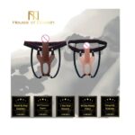 Kings Silicone Strap-On Hollow Dildo Brown Color