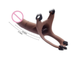 Kings Silicone Strap-On Hollow Dildo Brown Color - Image 2