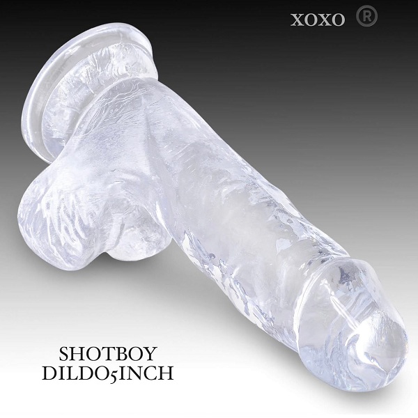 Shot Boy 5-inch Realistic Transparent Dildo