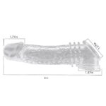 Transparent Crystal Spikey Penis Sleeve Extender