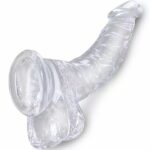 Curvy Transparent Silicone 10 Inch Dildo With Suction Cup