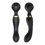 Dual Motor Black Wand Vibrator Clitorial And G Spot