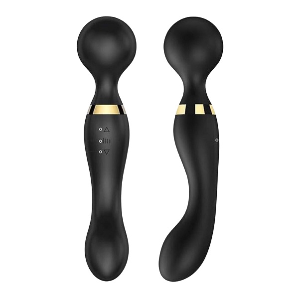 Dual Motor Black Wand Vibrator Clitorial And G Spot