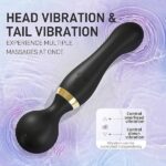 Dual Motor Black Wand Vibrator Clitorial And G Spot