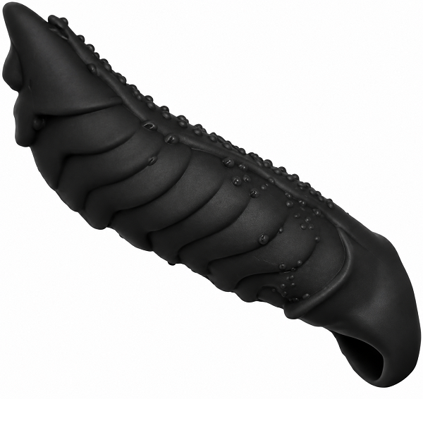 8 Inches Black Monster Silicone Penis Sleeve