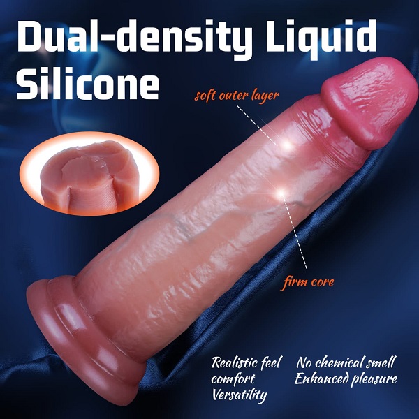 Dual Density Liquide Silicone Dildo