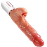Heated Hot Warming Thrusting Vibrating Silicone Dildo