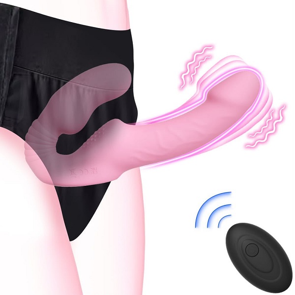 Remote Control Vibrating Dildo With Belt Anus Penetration (3) Remote Control Vibrating Dildo With Belt Anus Penetration