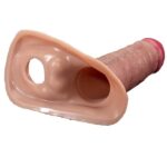 Soft Realistic Pure Silicone Penis Extender With Ball Loop